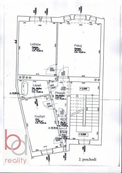 Pronájem bytu 2+1 v centru Českých Budějovic
